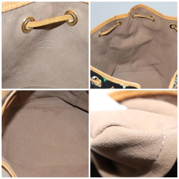 LOUIS VUITTON Monogram Multicolor Petit Noe Bag Black M42230 LV Auth PP401A - Picture 15 of 16